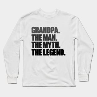 Grandpa The Man The Myth The Legend Retro Long Sleeve T-Shirt